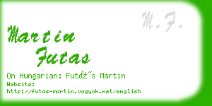 martin futas business card